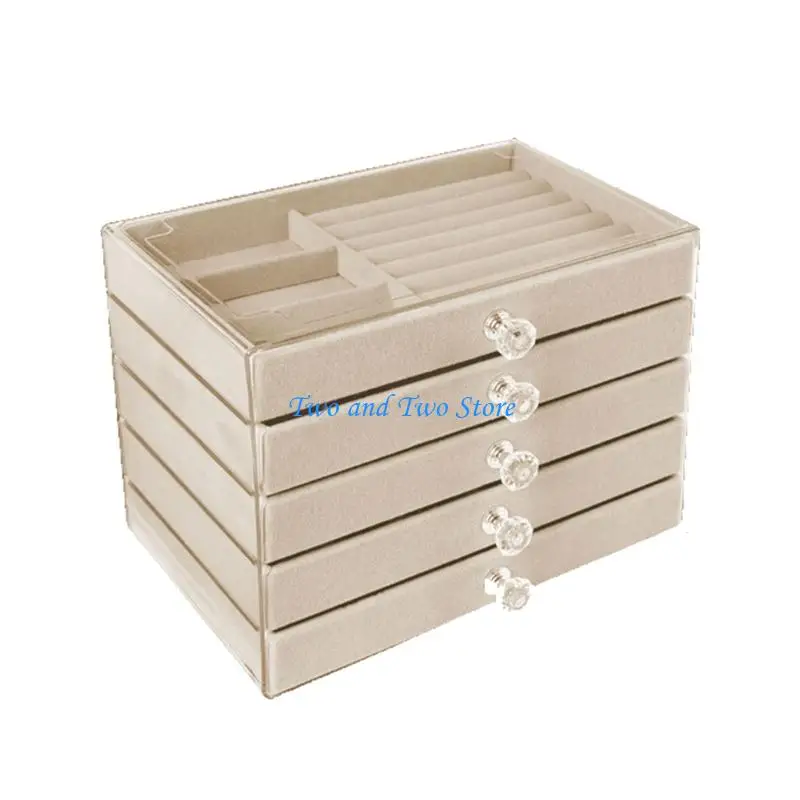 

HX6F Decorative 5 Установки ювелирных украшений коробка бархата