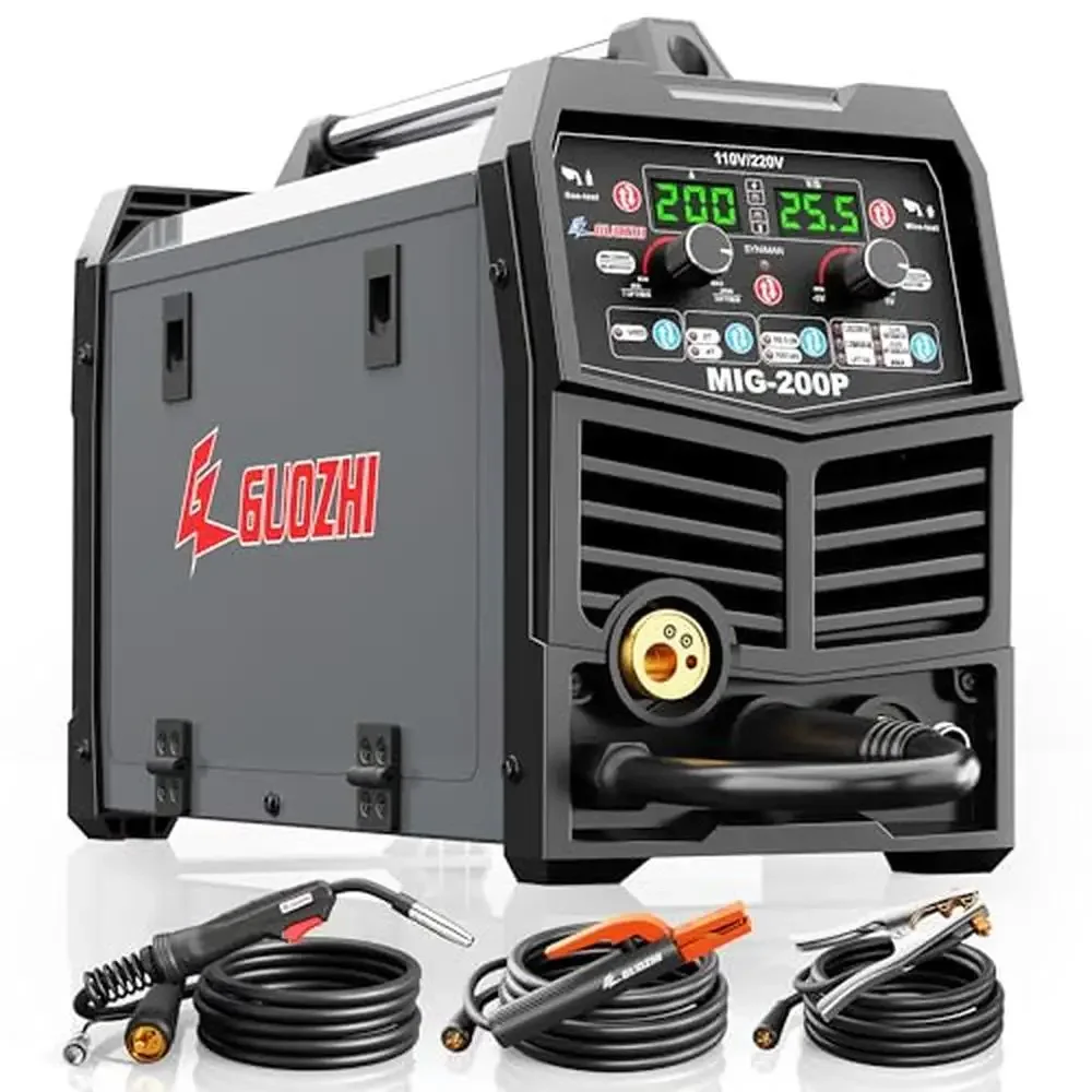 Powerful 7 in 1 Welding Machine MIG/MAG/TIG/Stick/Spot with Dual LCD Display