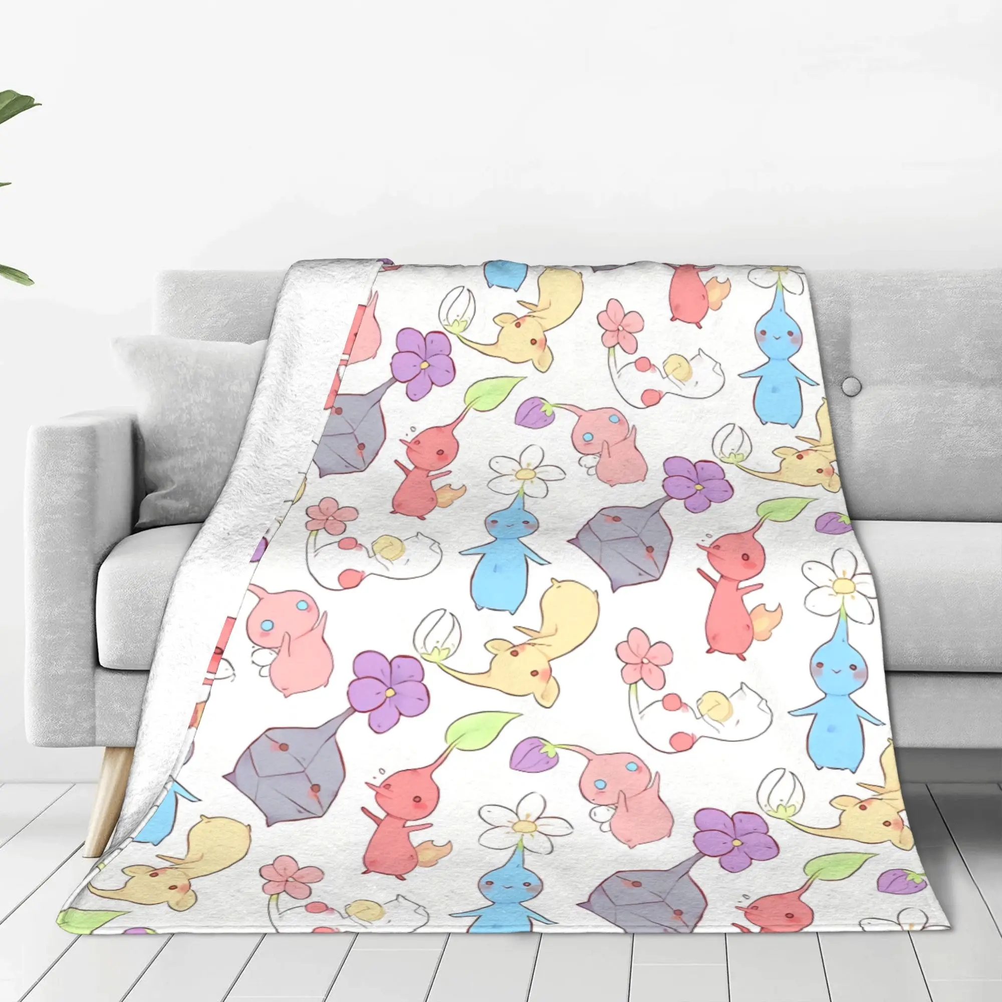 1PC Tiny Explorer Adventure Pikmin Home Room Decorations Winter Blankets For Adults Bedding Home Interior Sofa Knee