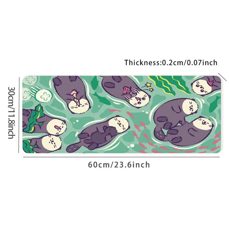 Non-Slip Sea Otter Desk Mat for Gaming and Office Use - Large Mouse Pad for Keyboard and Computer Perfect Gift for Boyfriend