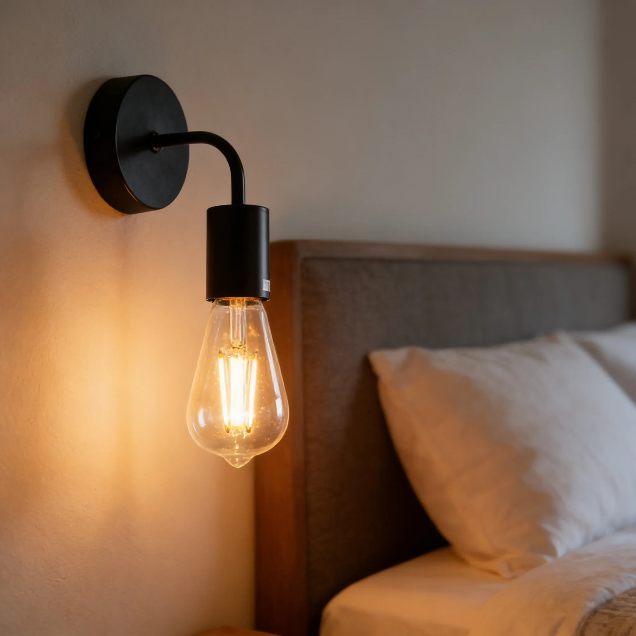 E27 110V-220V Wall Lamp Nordic Modern Interior Lighting Iron Wall Lamp For Bedroom Bedside Living Room Bathroom Lighting