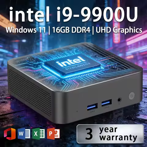 Portable Mini PC Windows 11 Intel Core i9 9900U Desktop Computer 16GB DDR4 1TB 2TB SSD WIFI6 BT5.2 Ultra Small Pocket PC gamer