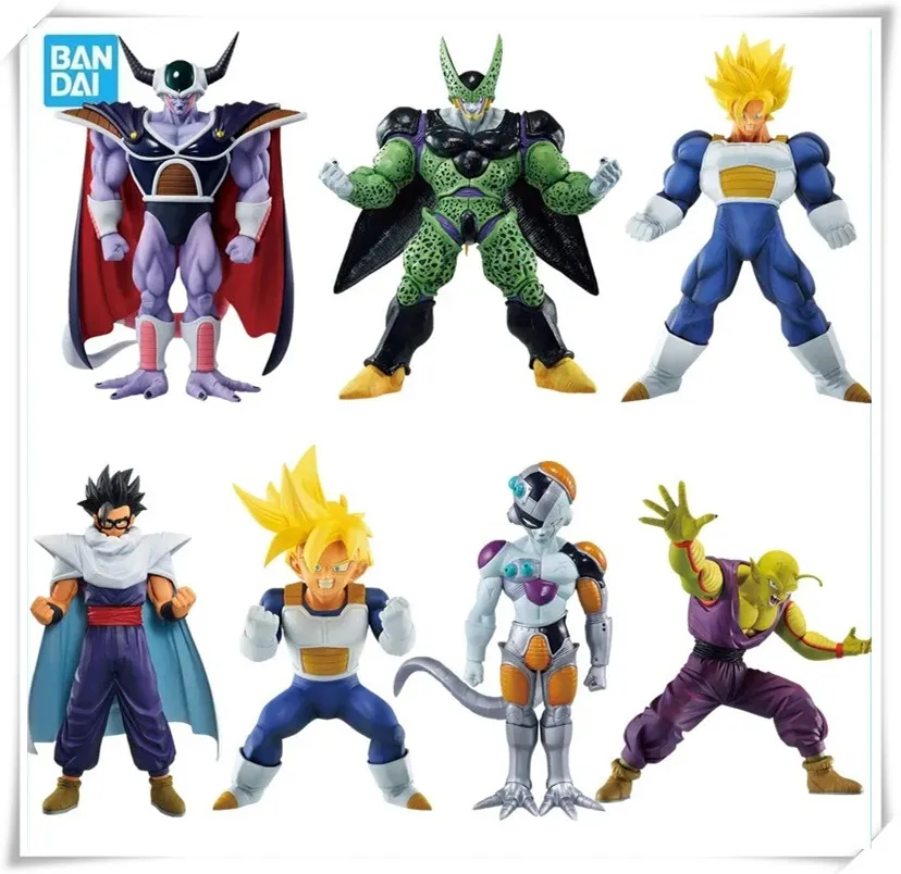 

Bandai Original Anime Dragon Ball Z Ichiban KUJI Son Goku Gohan Frieza King Cold Cell Small PVC Model Action Figures Toy