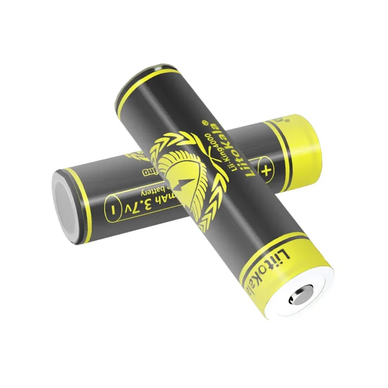6pcs LiitoKala 18650 Battery 4000mah 10A with pcb 3.7v Rechargeable Batteries For For Flashlight Torch