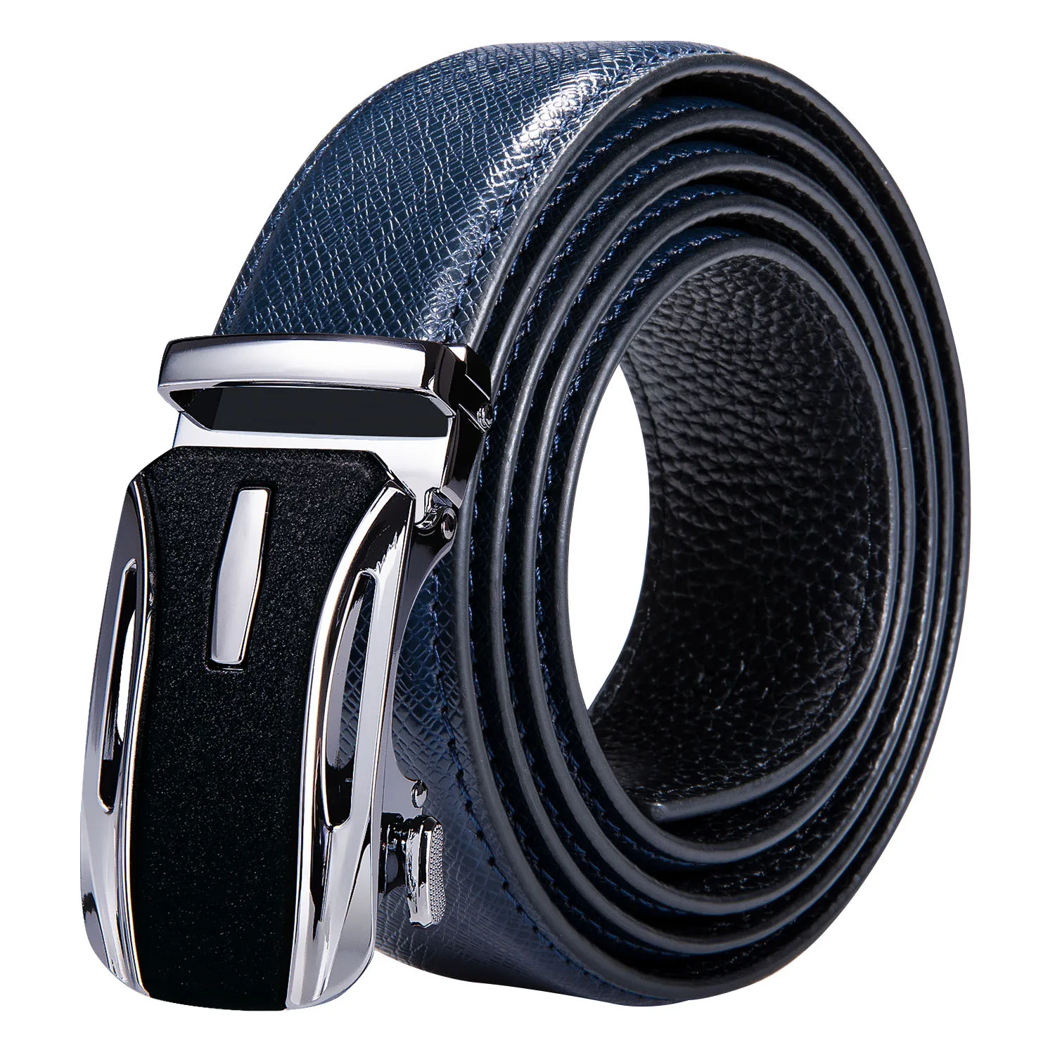 High Quality Green Faux Leather Belts For Men Metal Automatic Buckle Men's Belt Luxury Famous Brand Waist Strap DiBanGu