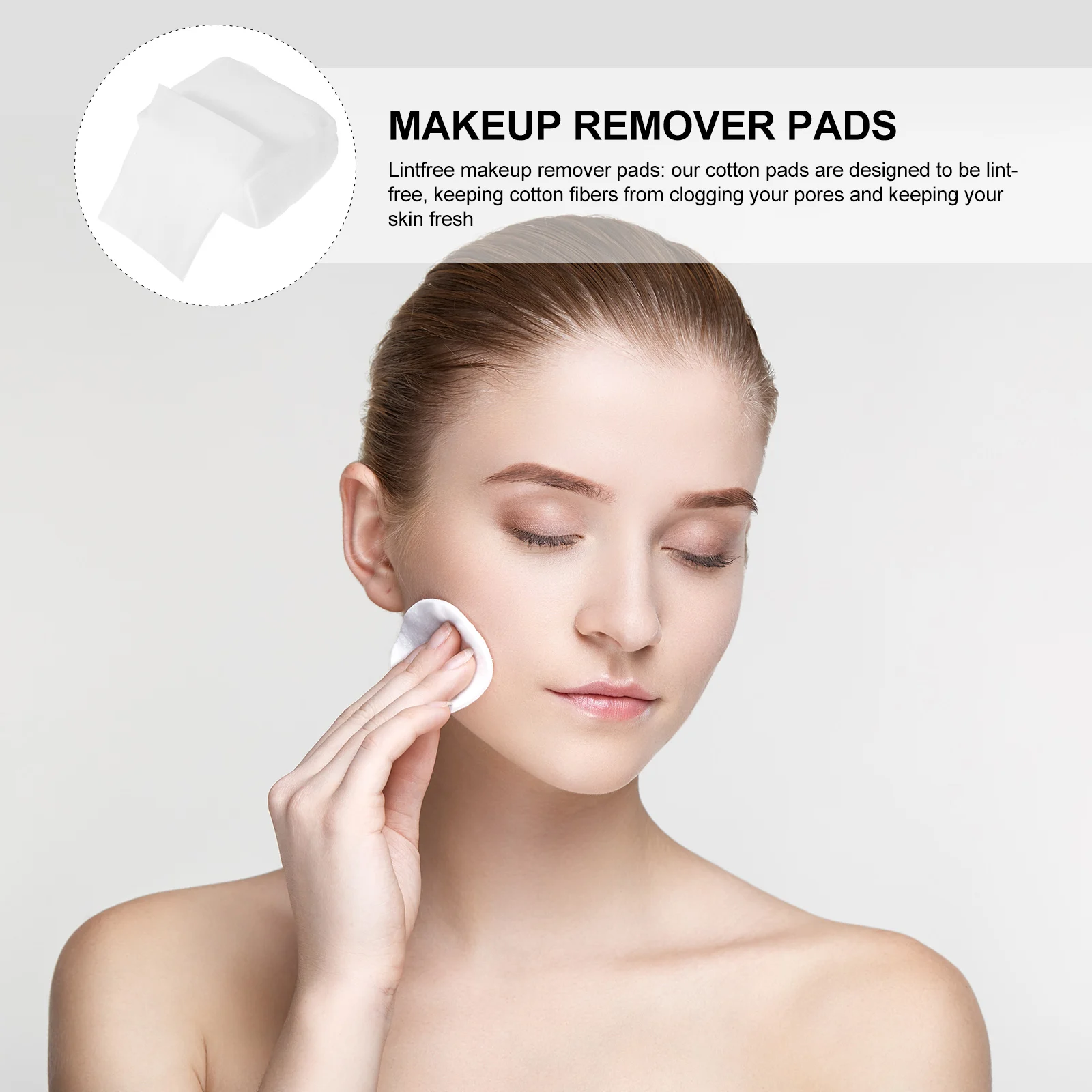 

2400Pcs Makeup Remover Pads Soft Thin Cotton Face Pads Absorbent Lintfree Facial Cleansing Wipes for Makeup Removal Toner