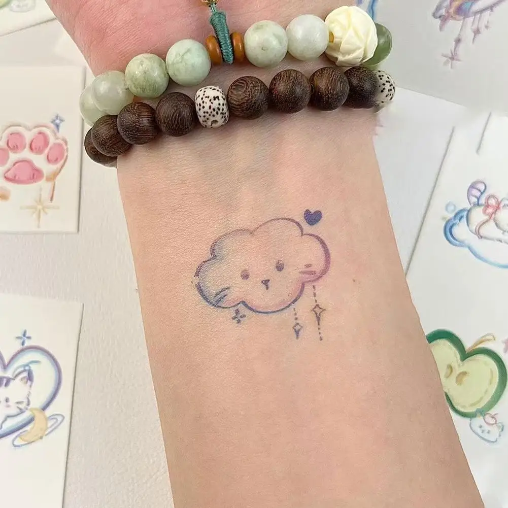 タトゥーステッカー ファッション かわいい女の子 防水 洗える アニメ ギフトステッカー パーティー 非毒性 P3K0