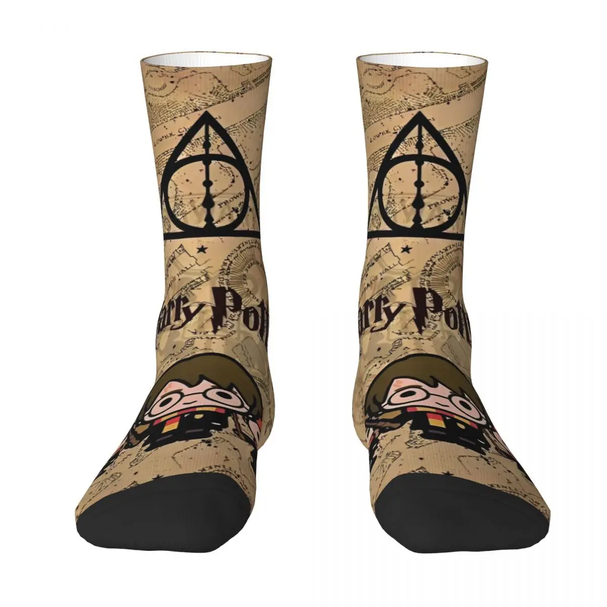 Calcetines de pareja Harrys Potters medias otoño novedad calcetines medianos suaves calcetines antideslizantes de escalada personalizados