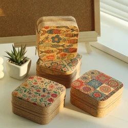 Cork Jewelry Box Travel Portable Earrings Rings Necklaces Storage Box Home Storage Accessories