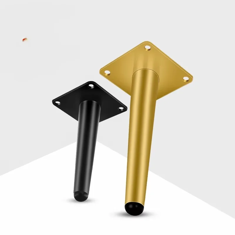 4pcs Gold Furniture Legs Black Cold Rolled Steel Table Feet Sofa Bed Leg Replacement 800KG Heavy Duty Furniture Hardware