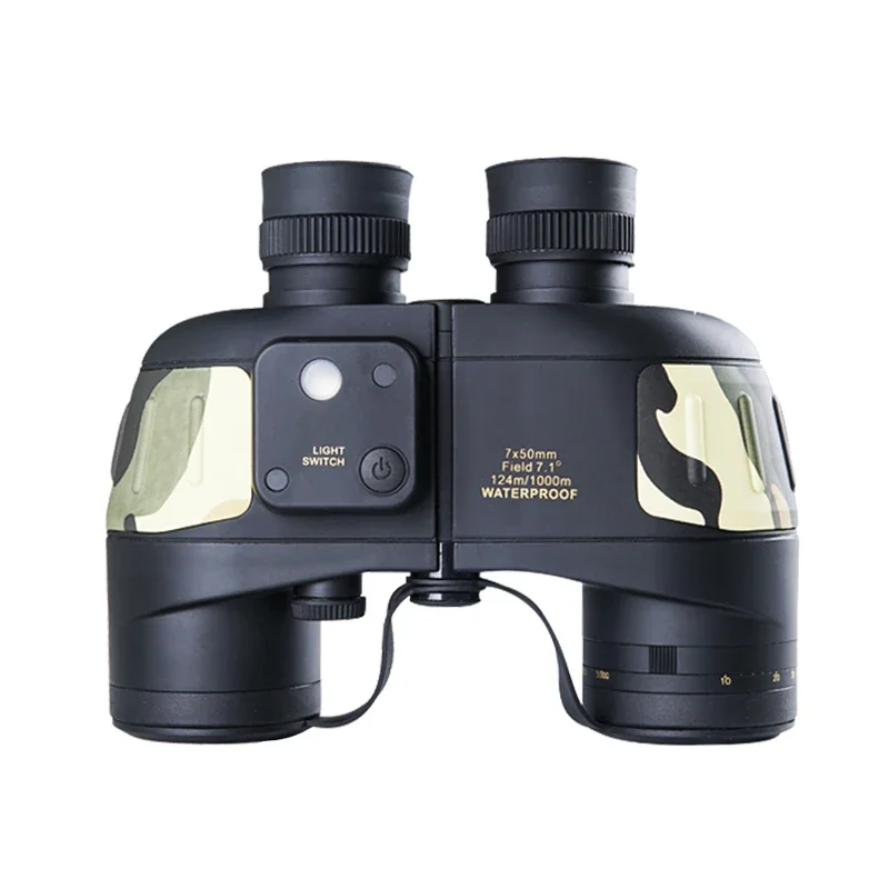 

Professional 7X50 high quality BAK4 prism binoculars with compass waterproof binoculars telescope HD for travelling