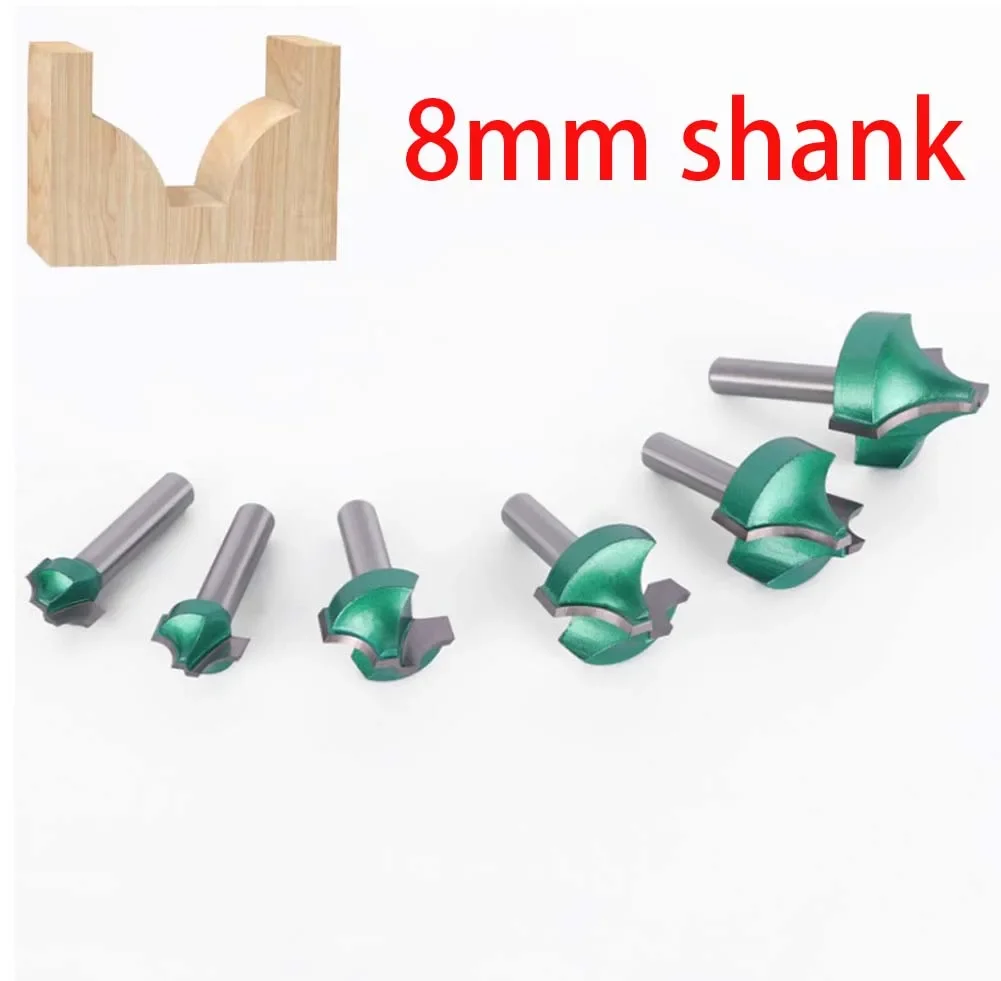 8mm Shank Carving Router Bits Set Open End For CNC Woodworking Milling Cutter Wood Carving Tools For MDF And Laminated-Boards