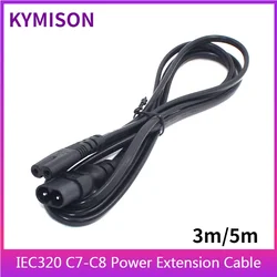 IEC320 C7 to C8 extension cords,C8-C7 IEC Jumper cable,IEC male to female 2PIN power line