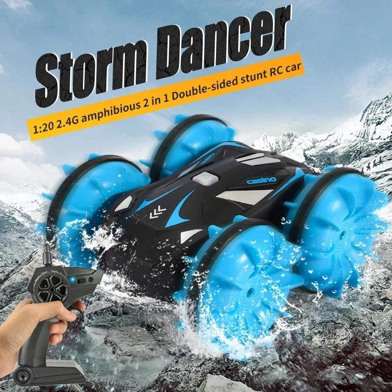 

RC Tank Stunt Car Double Side Waterproof Amphibious Off-road Drift Vehicle 360 Degrees Rotate Speed Driving Car Boys Toys Gifts