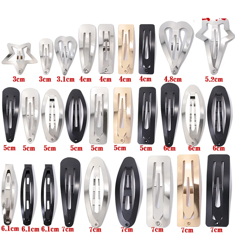 10/20/30PCS Women Basic Alloy Hairpin Silver Gold Waterdrop Shape Hair Clips Girls DIY Hairstyle Clip Fashion Hair Accessories
