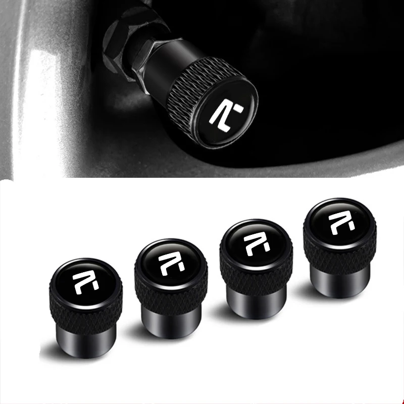 Car Wheel Tire Valve Air Stem Cap Cover Logo Stickers For RISING AUTO RC7 ER6 F7 R7 Marvel R Styling Decoration Accessories
