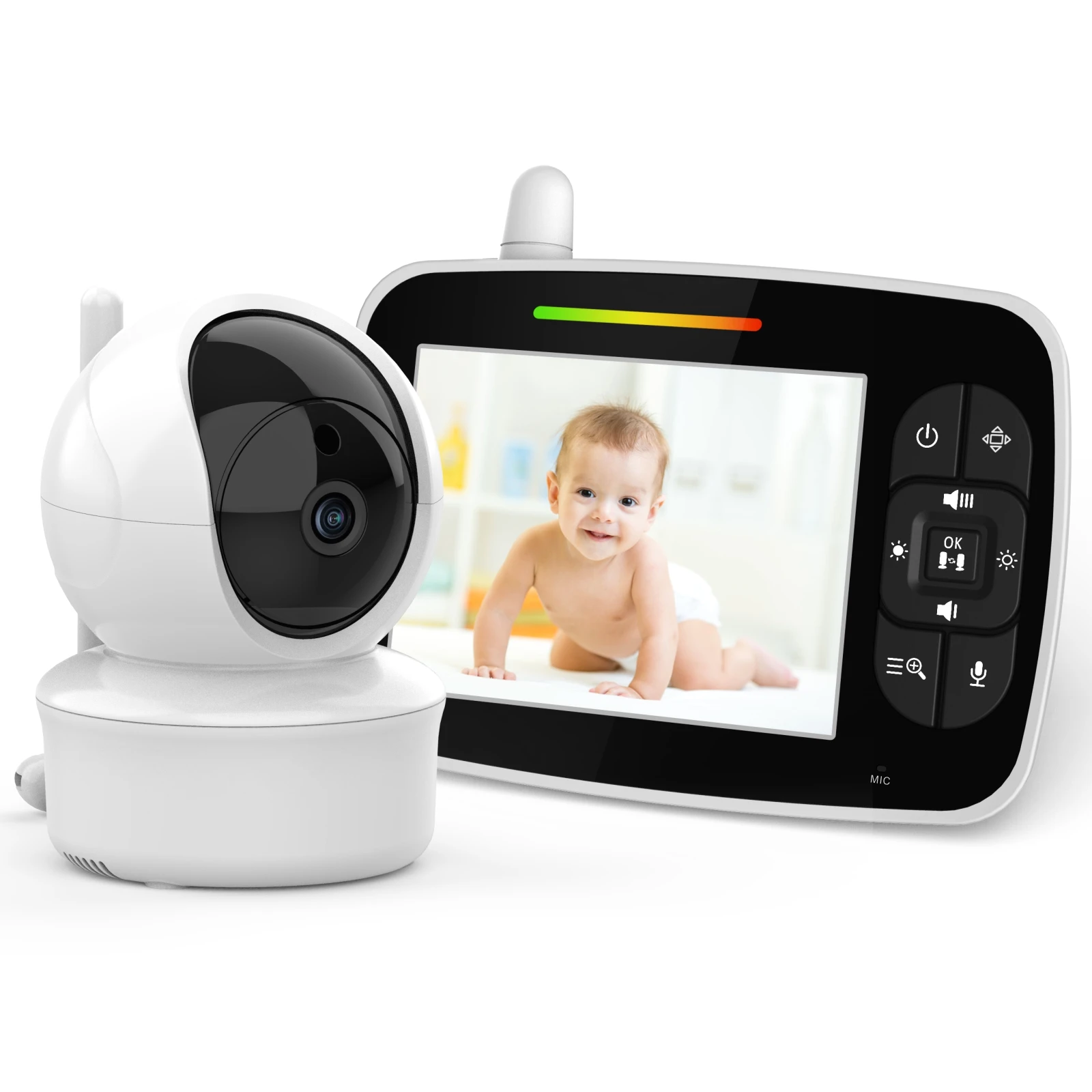 

3.5Inch Wireless Long Distance Baby Monitor Temperature Feeding Timer Lullaby Babysitter Nanny Cam Intercom VOX Baby Camera