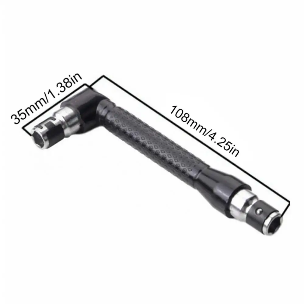 1/4 Inch Hex Socket Two Way L Shape Screwdriver Bit Double Head Hand Ratchet Wrench Tools for Connect Sockets or Screwdriver Bit