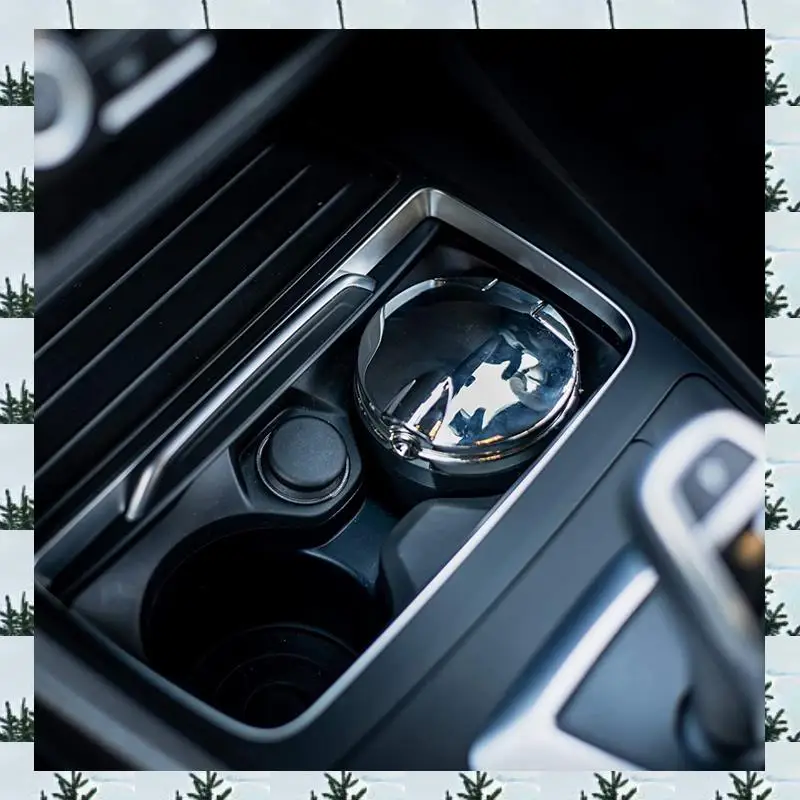 

ABLG 2X Автомобильная пепельница с крышкой - Портативная автомобильная пепельница для путешествий, самовырасывающаяся - Изготовлен из огнестойкого пластика, черная
