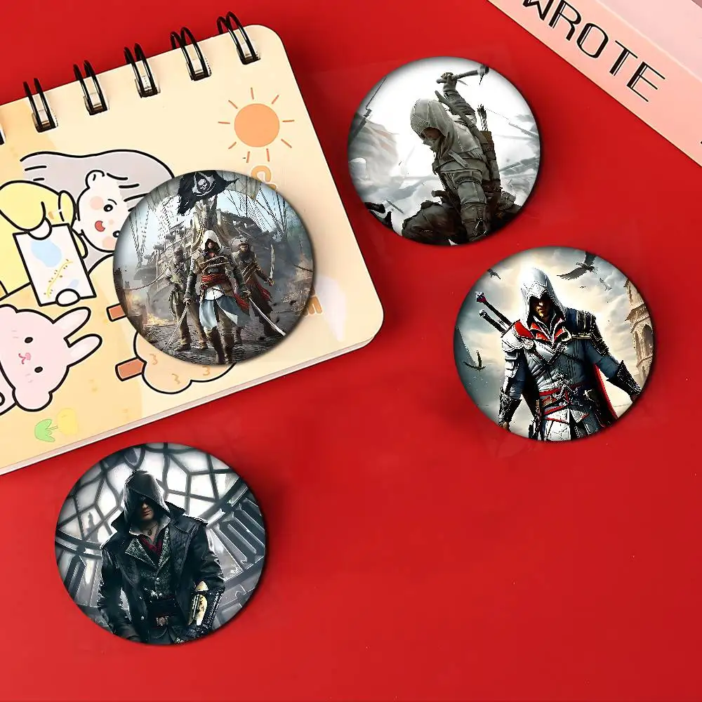 لعبة قاتل S العقيدة دبابيس الإبداعية مضحك جولة المفاجئة في بروش شارة ظهره قبعة اكسسوارات مجوهرات هدايا لصديق #3