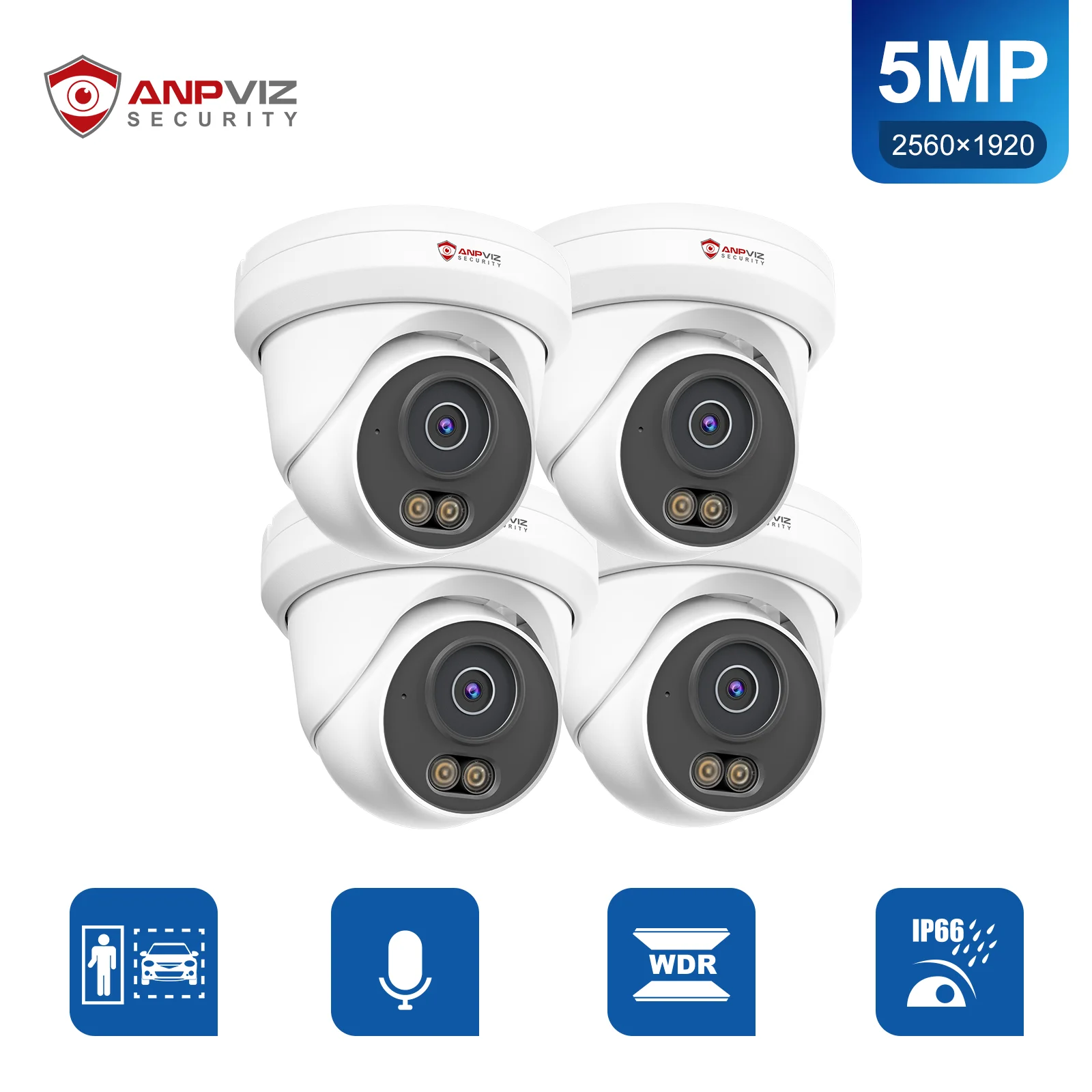 Anpviz 8MP Torentje POE IP Camera Smart Dual Light ColorVU CCTV Video Outdoor IP66 H.265 Audio Bewegingsdetectie 2.0 (5MP GEEN APP)