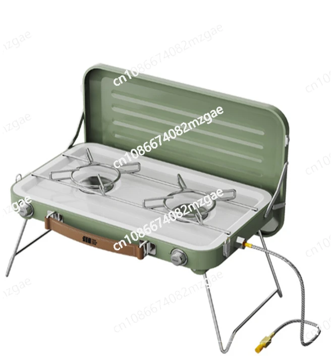 Portable Outdoor Gas Stove with Double Folded, Garden Barbecue, Travel, Camping, Kitchenware and Tools Cooker