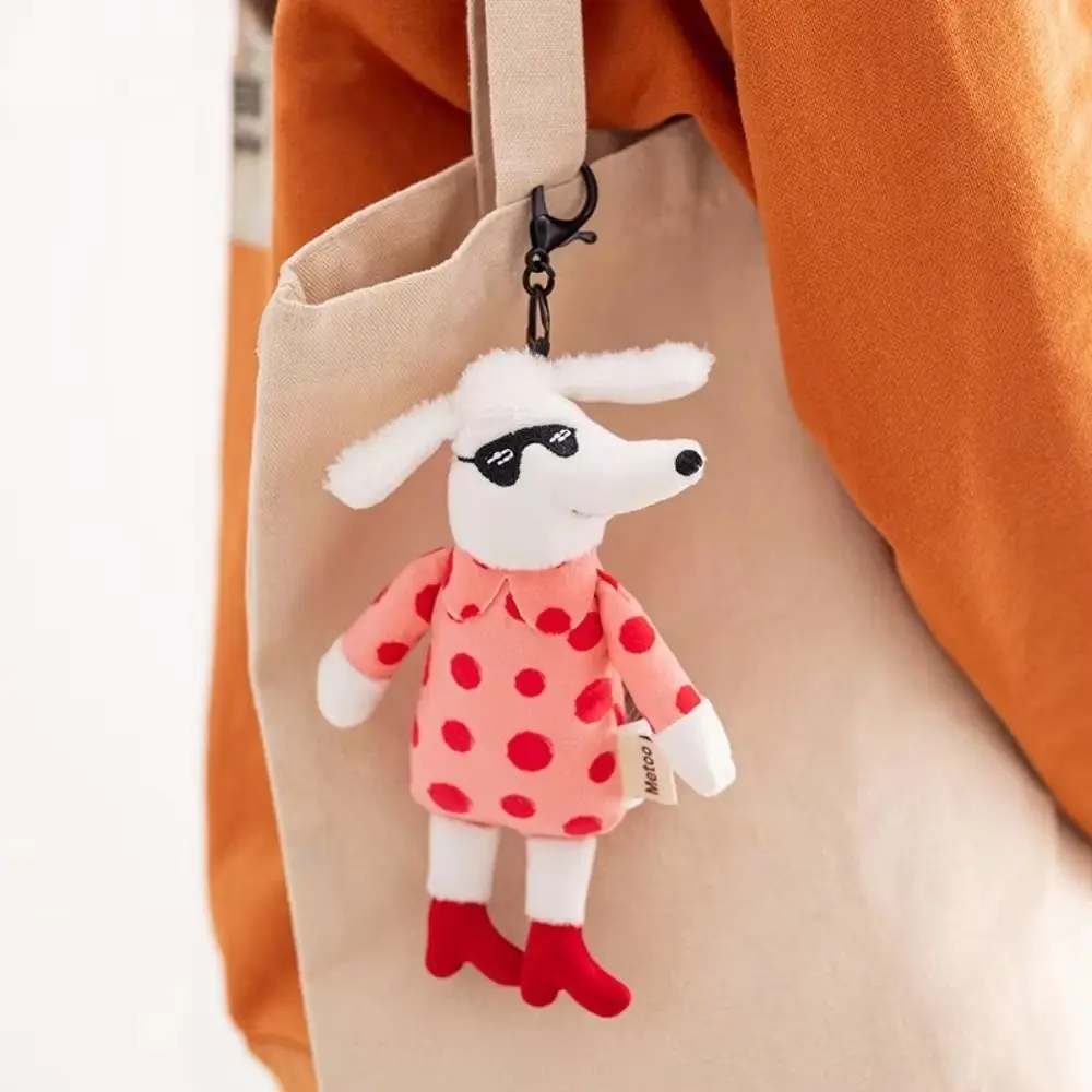 Cute Cartoon Plush Doll Key Chains Funny 17CM Bag Pendant Accessories PP Cotton Soft Key Rings Plush Toys