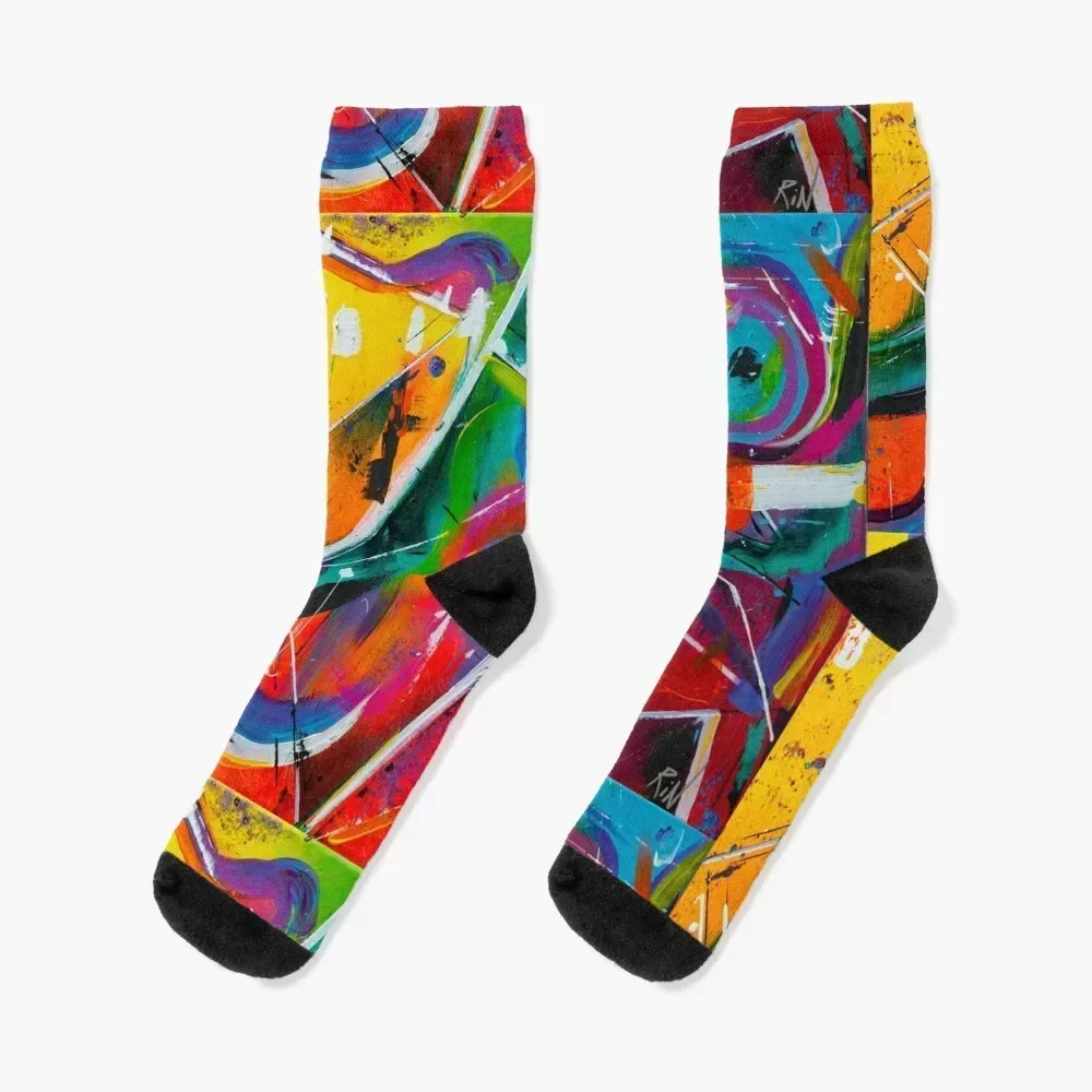

Abstractorary in Brights 3 Socks moving stockings hiking gym Men Socks Luxury Brand Women's