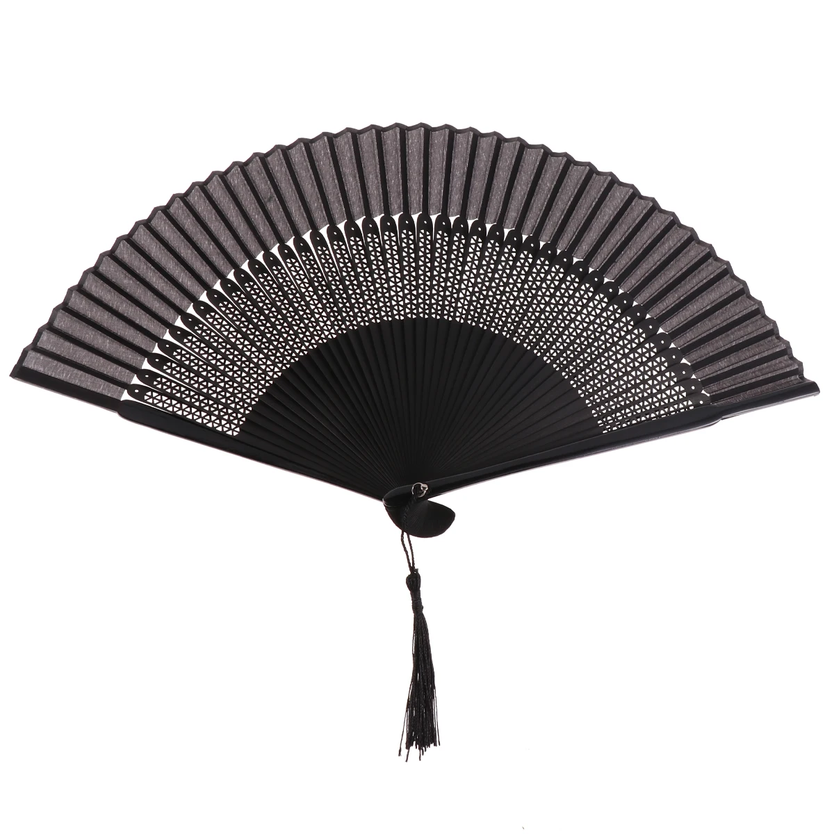 

Portable Vintage Dance Fan Black Ancient Style Hand Fans for Women Foldable Lightweight Party Wedding Decor Gifts