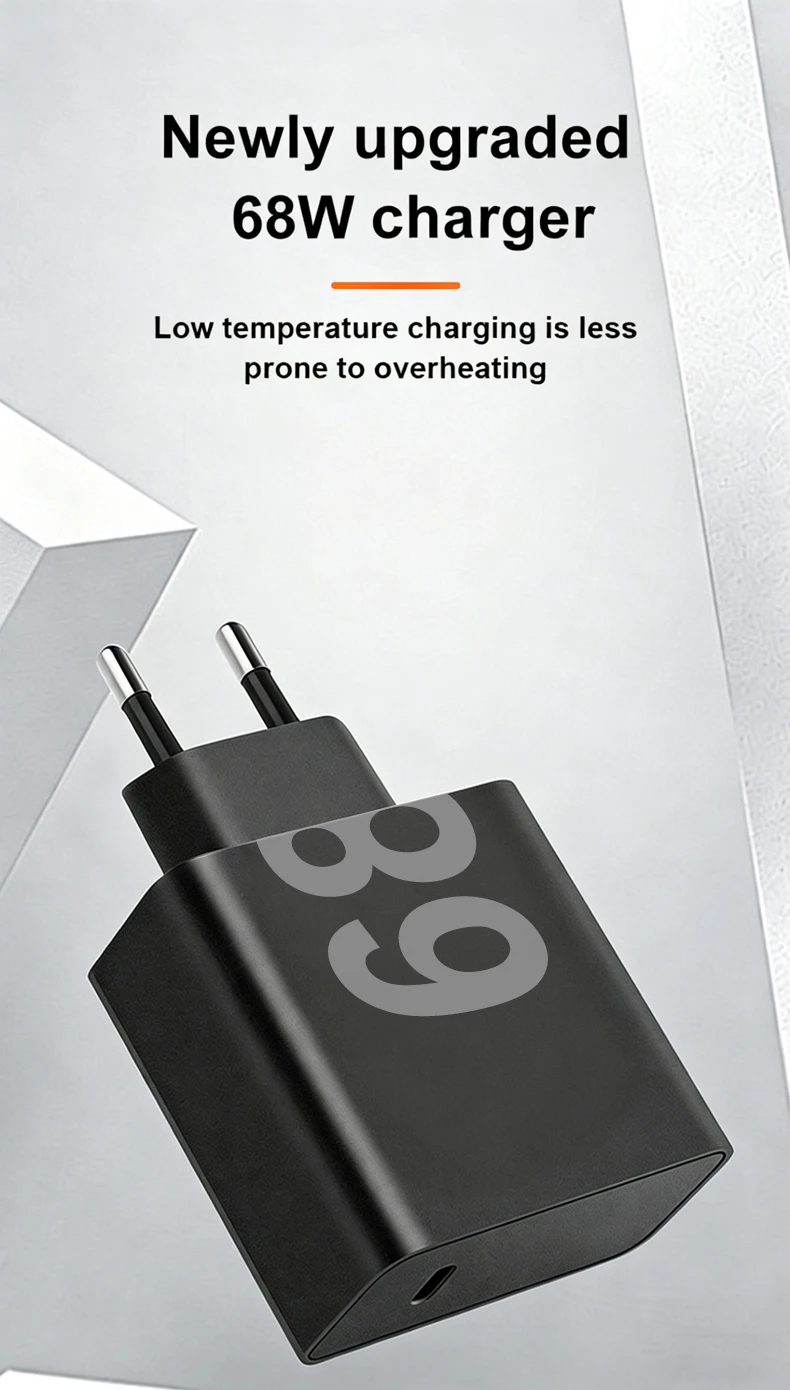 NEUES Original 68W Motorola Ladegerät USB C Typ-C Schnellladegeräte für Motorola Telefonadapter 68W Schnellladekabel Zubehör – Detail 1