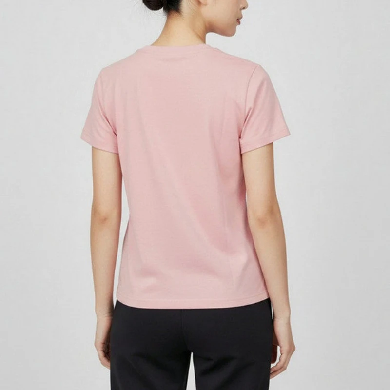 Puma genuine round neck pullover short sleeved T-shirt, new women's pink short sleeved T-shirt 694455-26