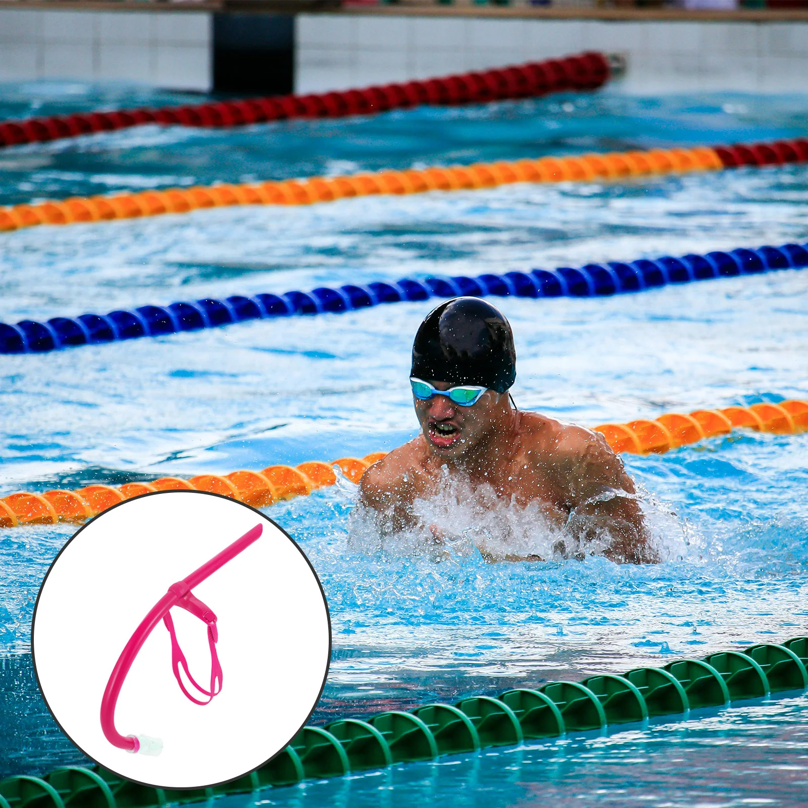 

1 set 1 Set Front Mounted For Lap Adults Swimming Training Equipment Dry Adult Swim Snorkel Lap Swimming Snorkel Tube