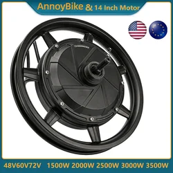 Bicicletta elettrica 14 pollici più forte motore 6V-72v 1500W-3500W 1200RPM per la consegna da asporto Scooter condiviso motore elettrico del mozzo della ruota