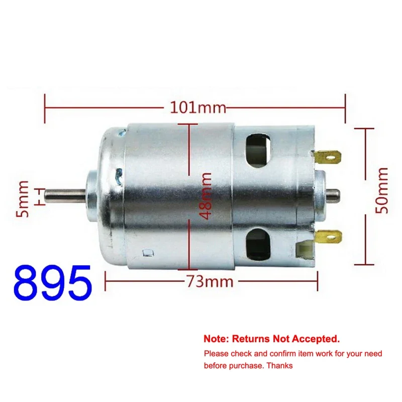 RS-895 DC 6V-24V 18V 9300RPM High Power Large Torque Ball bearing Carbon brush Motor For Drill&Screwdriver/Garden Electric Tools
