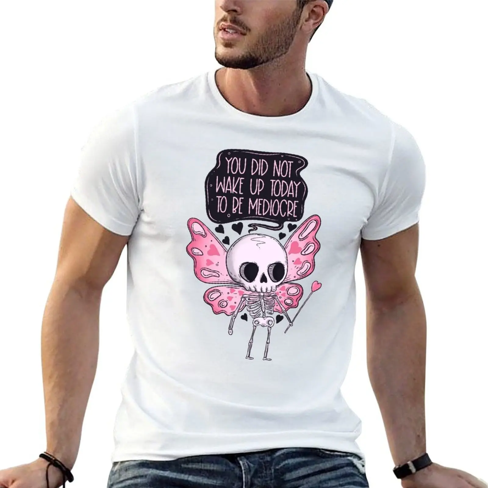 T-shirt « Vous n'êtes pas réveillé aujourd'hui pour être moyen de classe » – T-shirt personnalisé avec impression graphique pour homme
