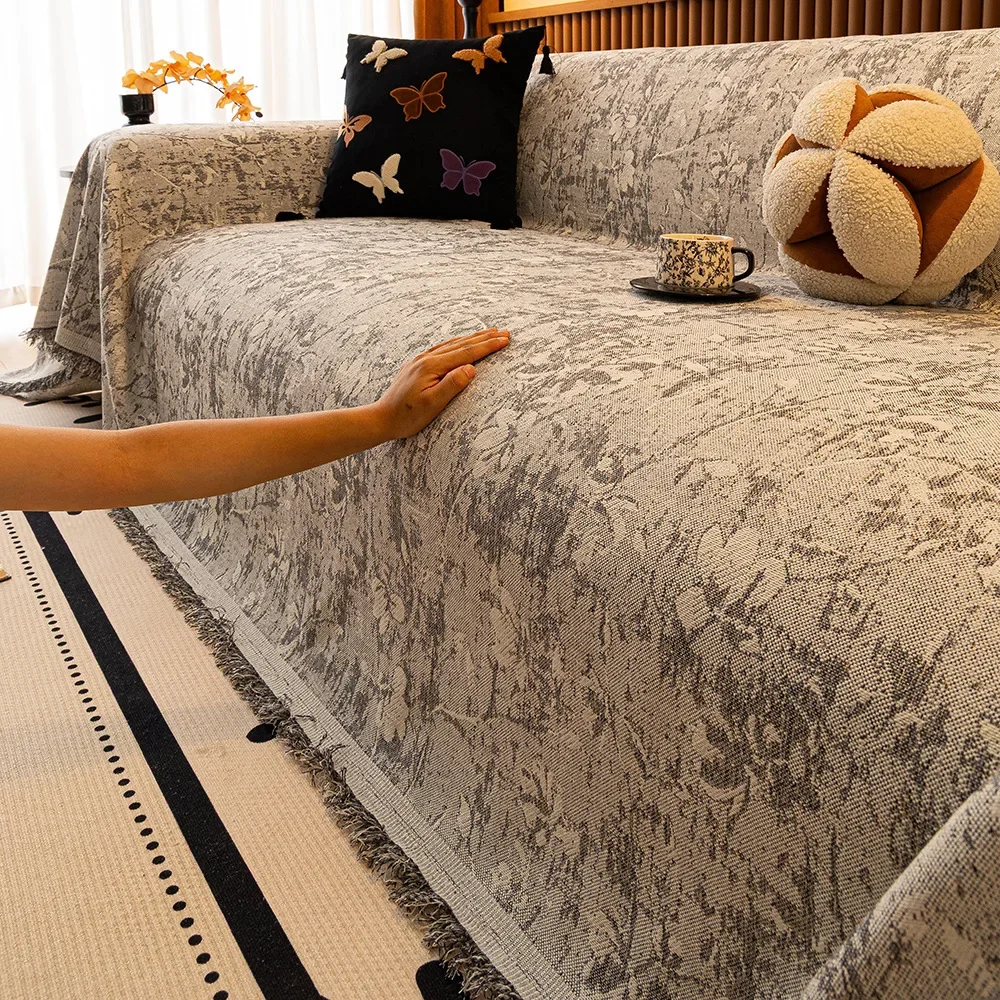 Sofa Covers Anti Cat Scratch Non Stick To Hair Imitation Cotton and Linen Slipcover Cloth Four Season Universal Anti Slip Towel