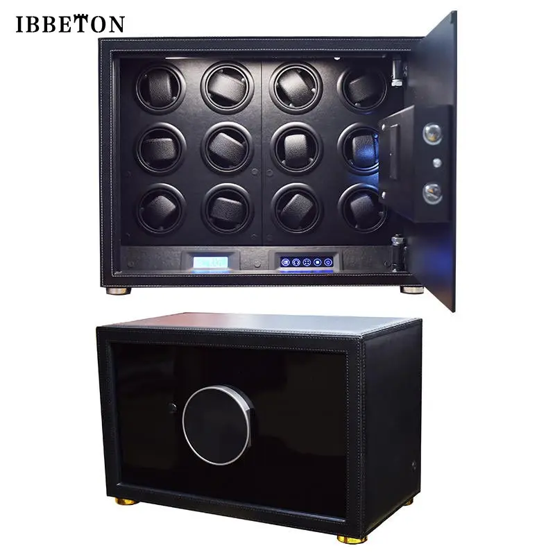 Automatic Watch Winder Safe Box Carbon Fiber Double Watch Winding Box Quiet Motor Storage Display Case Mechanical Watches Boxes