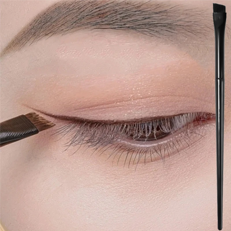 Brow Contour Brush Professionele Wenkbrauw Eyeliner Kleine Schuine Borstels Hoge Kwaliteit Draagbare Eye Brow Liner Makeup Tools 1/2PCS