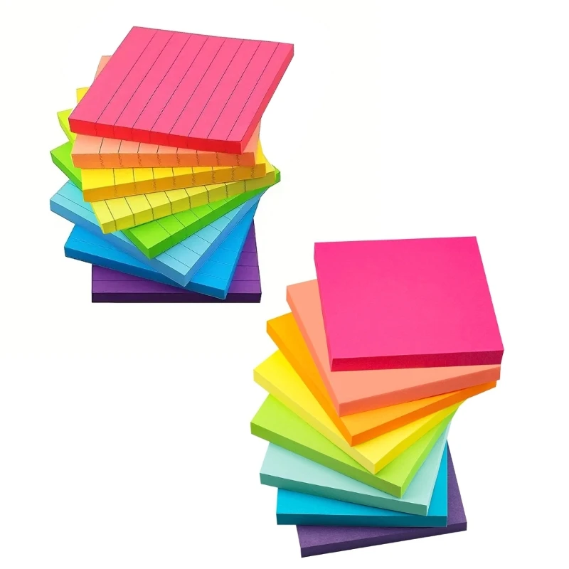 DXAB Sticky Note Blank/Ruled Pocket Memo Pad Ashesive Writing Pad 50 Sheets/Pad