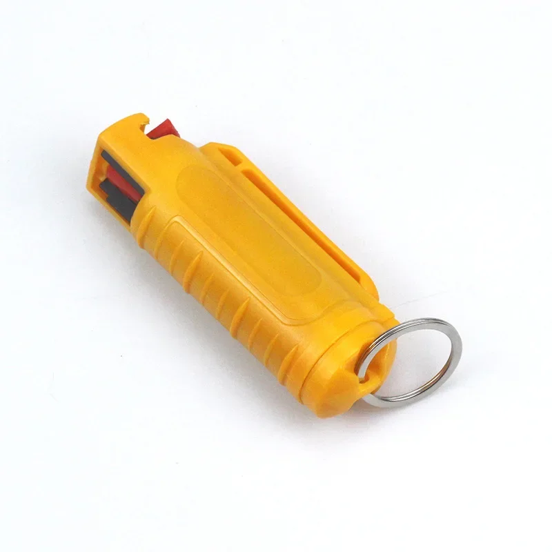 Portable Pepper Spray Keychain Self-Defense Outdoor Safety Keychains Reusable Personal Defense Spray Pressure-Type Mini Keyrings