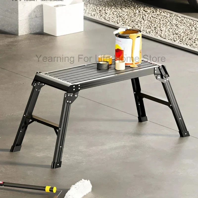 

Weight-bearing 150kg Ladder Chair Multifunctional Step Stool Outdoor Folding Ladder Stool Aluminum Alloy Material Bathroom Step