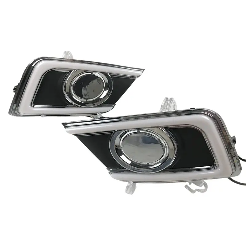 

For Nissan Sentra B17 2016-2019 LED DRL Daylights Two Colors Turn Daytime Running Headlamps Auto Driving Lamp