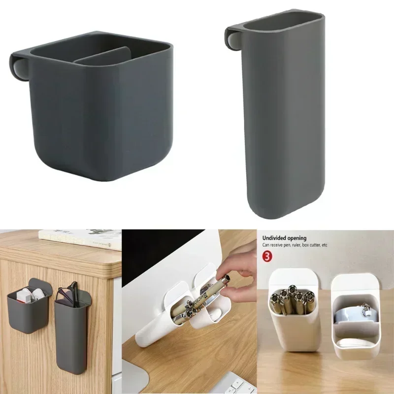 New Wall Mounted Storage Box No Punching TV Remote Control Storage Pen Holder Desk Organizer Multifunction Desk Organizers Shelf