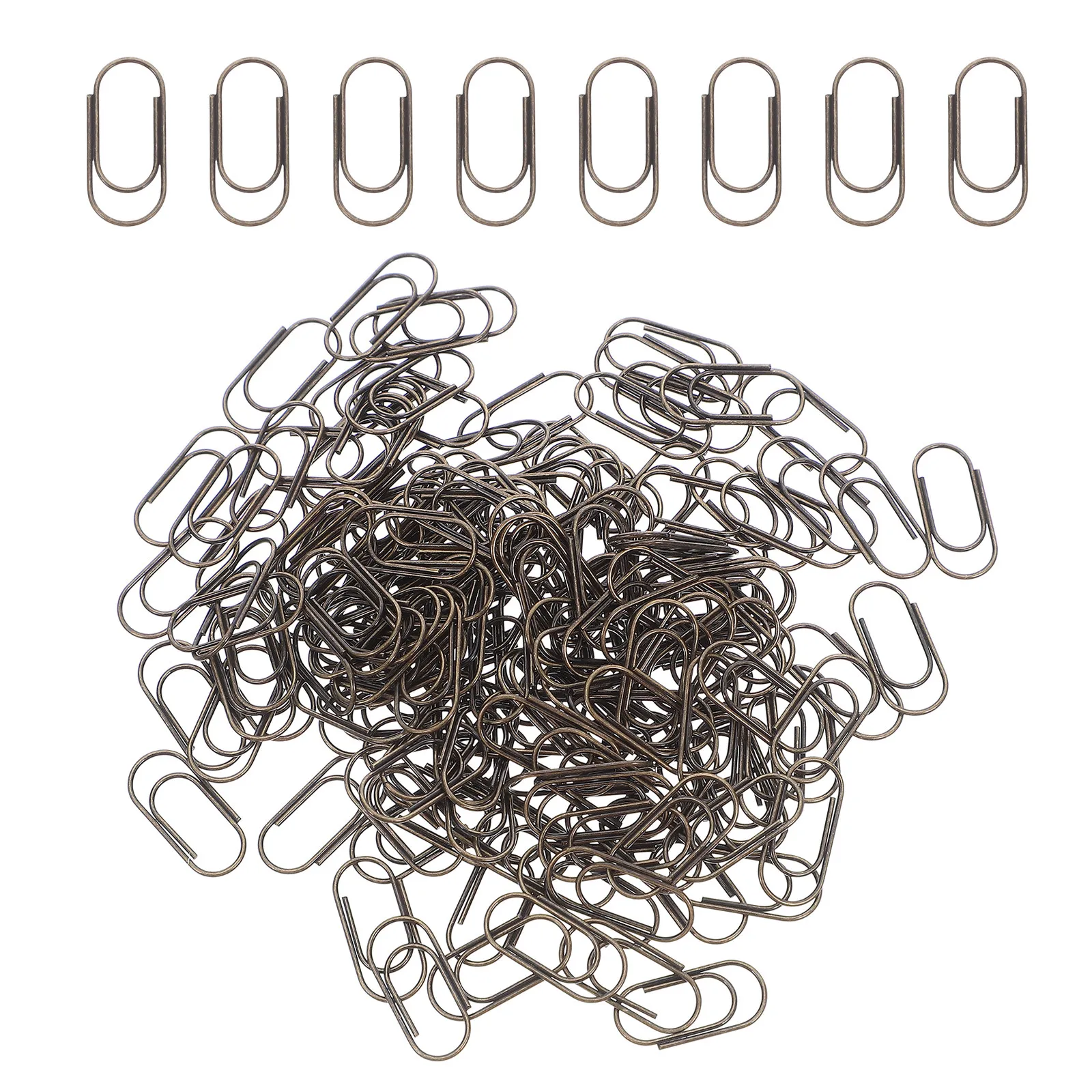 200 pièces de trombones en bronze, mini pinces à documents vintage, pinces organisatrices rustiques pour le bureau, l'école, les loisirs créatifs et la papeterie