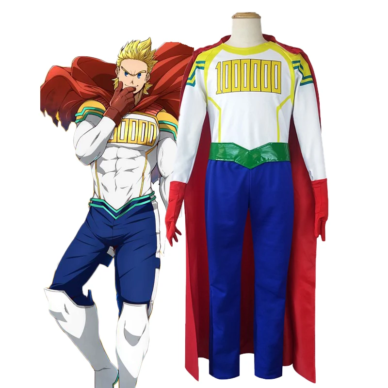 

Костюм для косплея аниме Million Mirio Togata Lemillion, полный комплект, униформа героя, наряд на Хэллоуин с плащом, париком