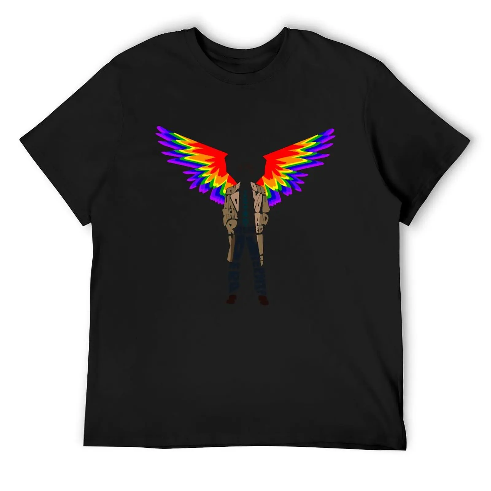 

Castiel rainbow wings T-Shirt kawaii clothes oversized sublime basketball graphic tees heavyweight t shirts for men