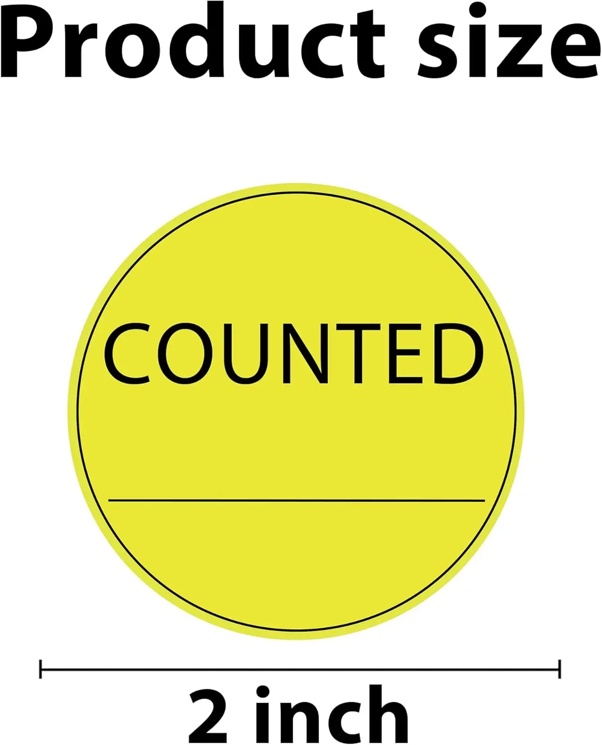 2 Inch round Counted Stickers for Inventory Control Shipping Labels Adhesive Circle Stickers