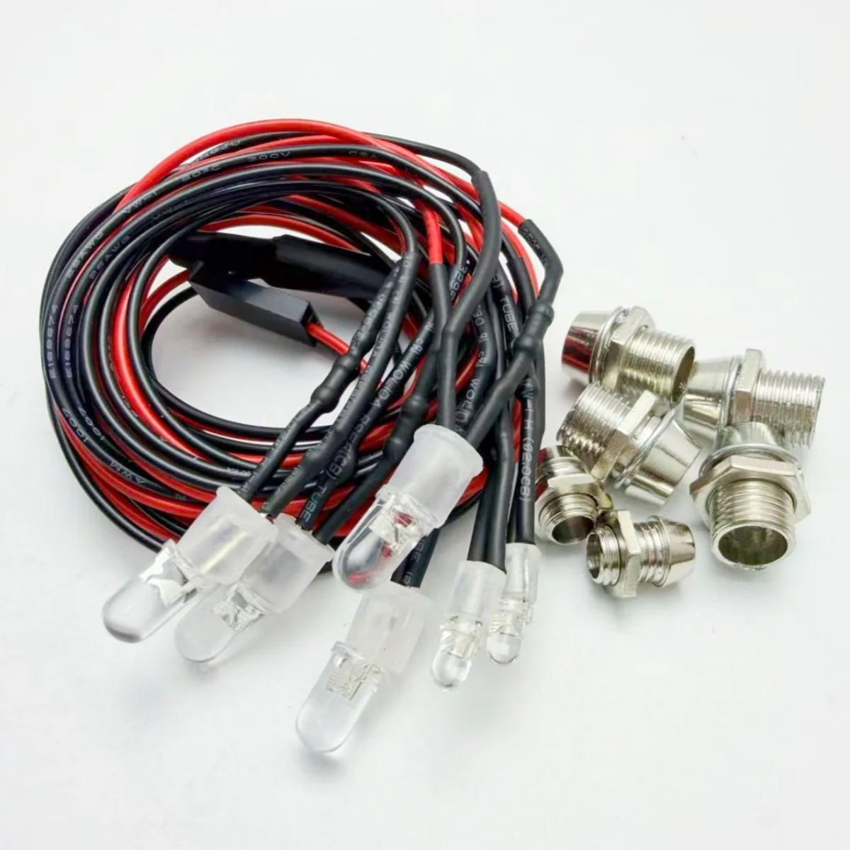 RC LED Headlights 2/4/6/8 Red White 3/5mm LED Lights Night Headlamps Taillight for RC Car Model Truck Crawler Drift Car