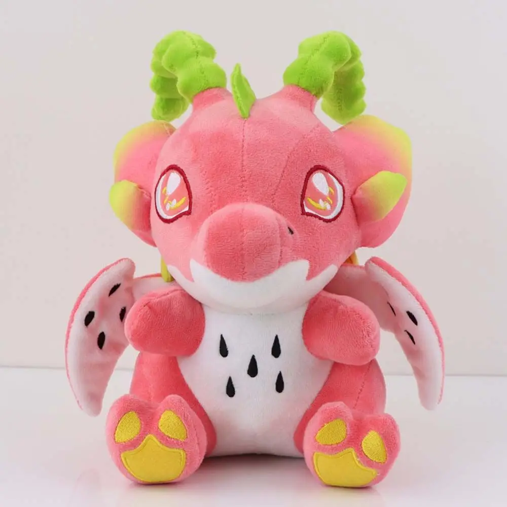 Juguete de peluche de fruta de dragón para niños y niñas, dinosaurio Pitaya Kawaii, macarrón, Animal de peluche suave, regalo