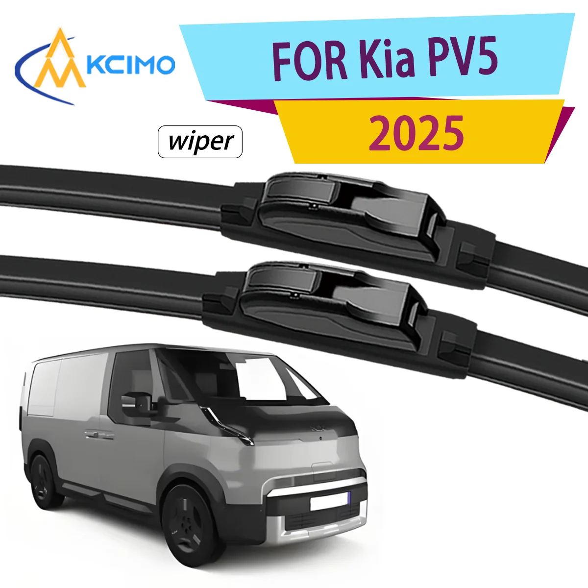 

KCIMO 2pcs Quality Windscreen Silent Rain Brush for Kia PV5 2025 Front Windshield Auto Wipers Blade Brush Accessories 2025 Year